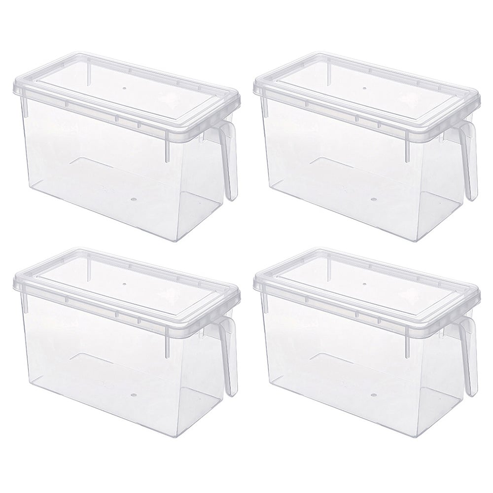 Living and Home Clear Refrigerator Food Storage Container 4 Pack Image 1