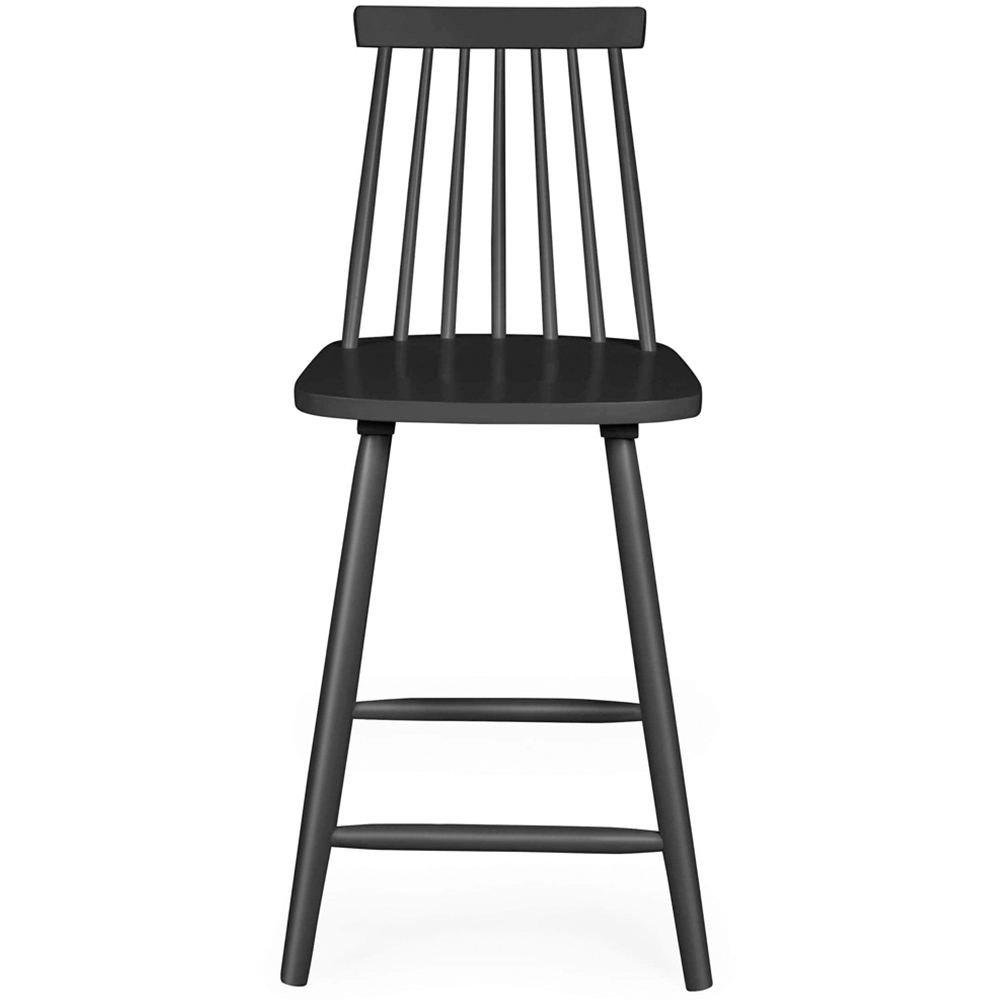 Julian Bowen Alassio Black Spindle Back Solid Wood Bar Stool Image 3