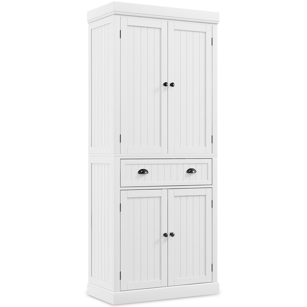 Costway 4 Door White Tall Kitchen Cupboard Image 2
