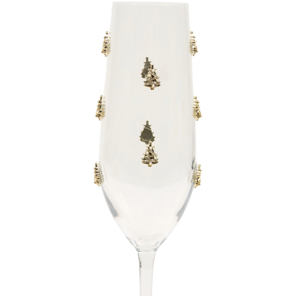 3D Gold Tree Champagne Glass Image 4