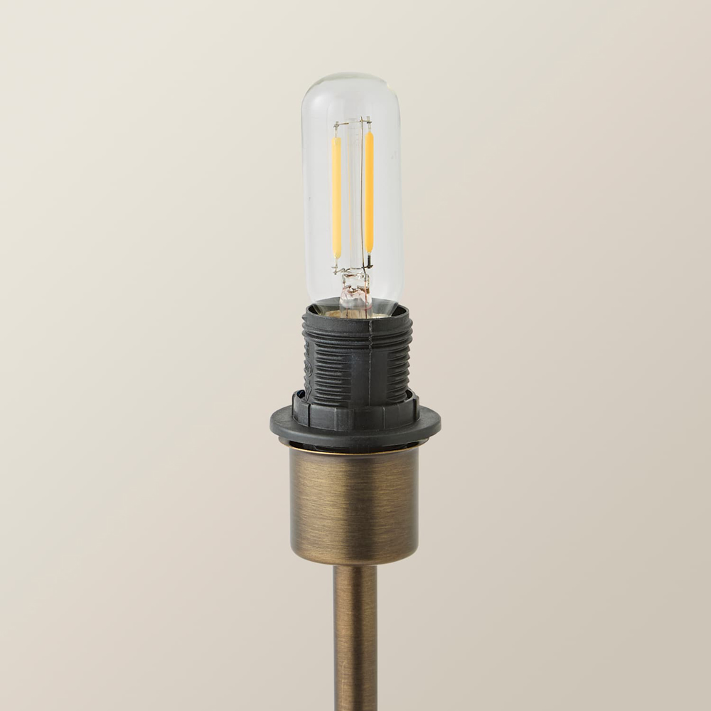 ValueLights Lowe Brushed Brass Metal Portable Rechargeable Table Lamp Base with Bulb Image 5