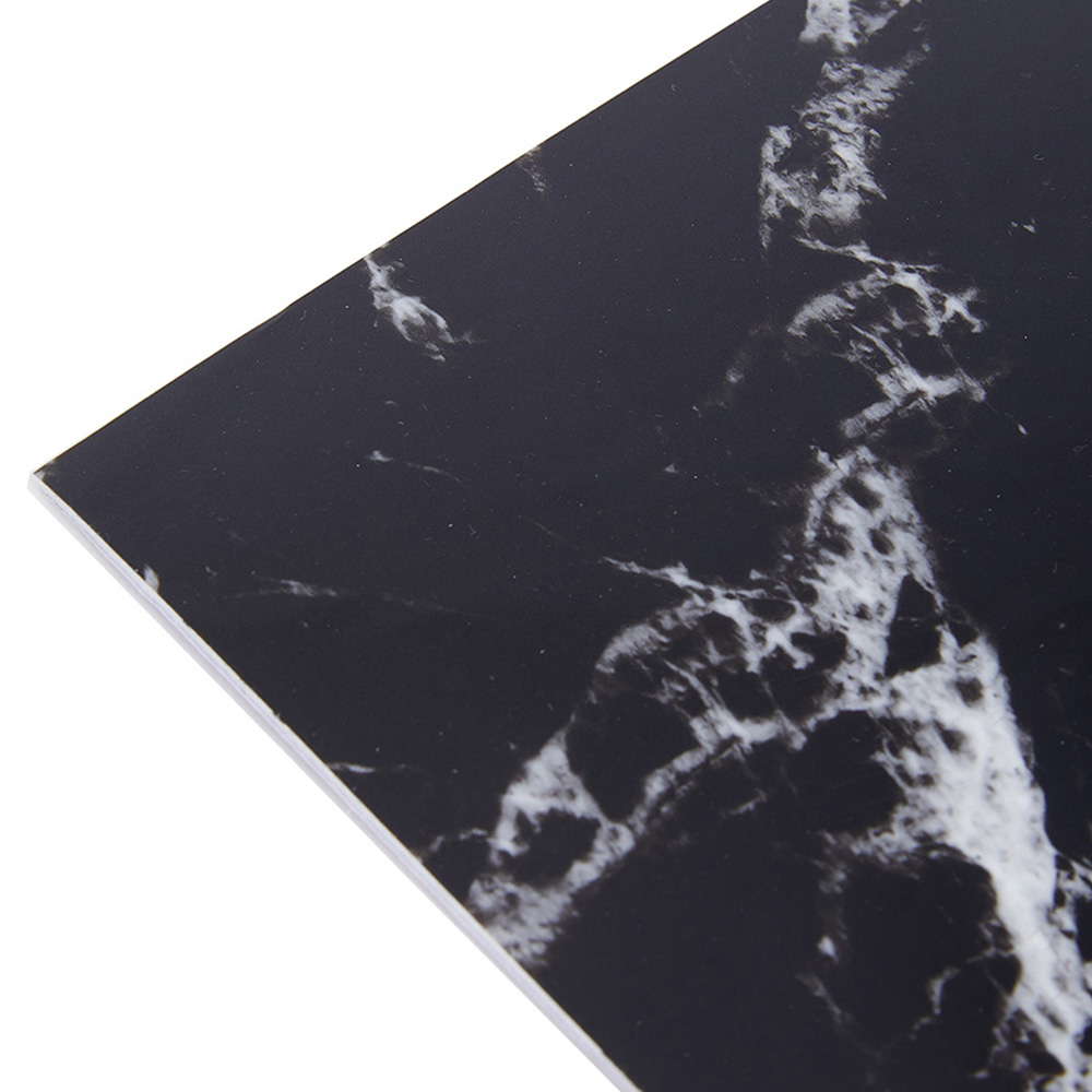 Living and Home Marble Black Peel and Stick Wall Sticker 10 Pack Image 5