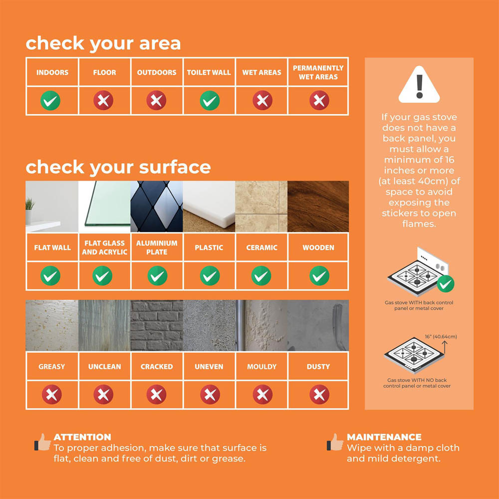 Walplus Leaf Grey Stone 3D Tile Sticker 100 Pack Image 6