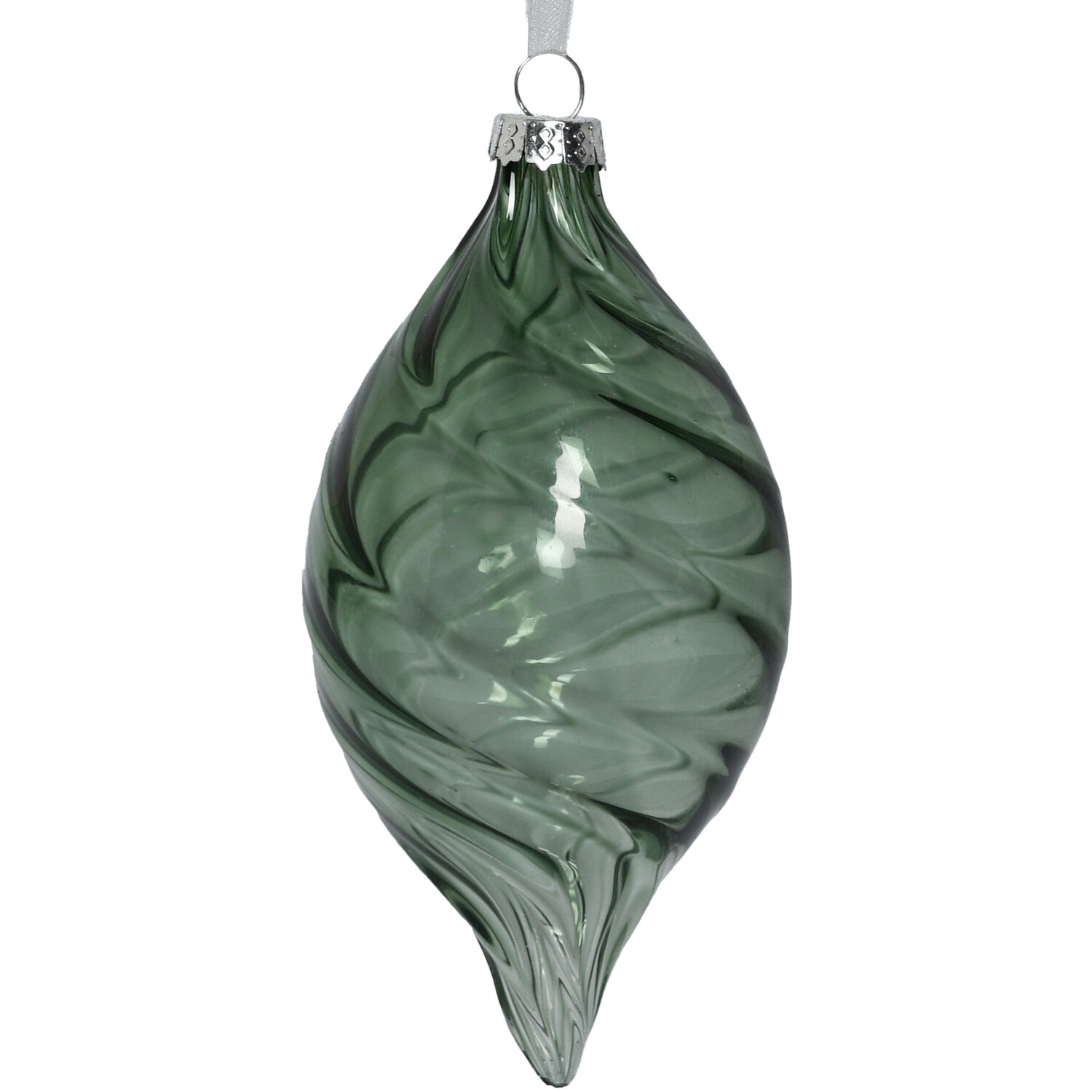 Sage Green Clear Glass Droplet - Sage Image