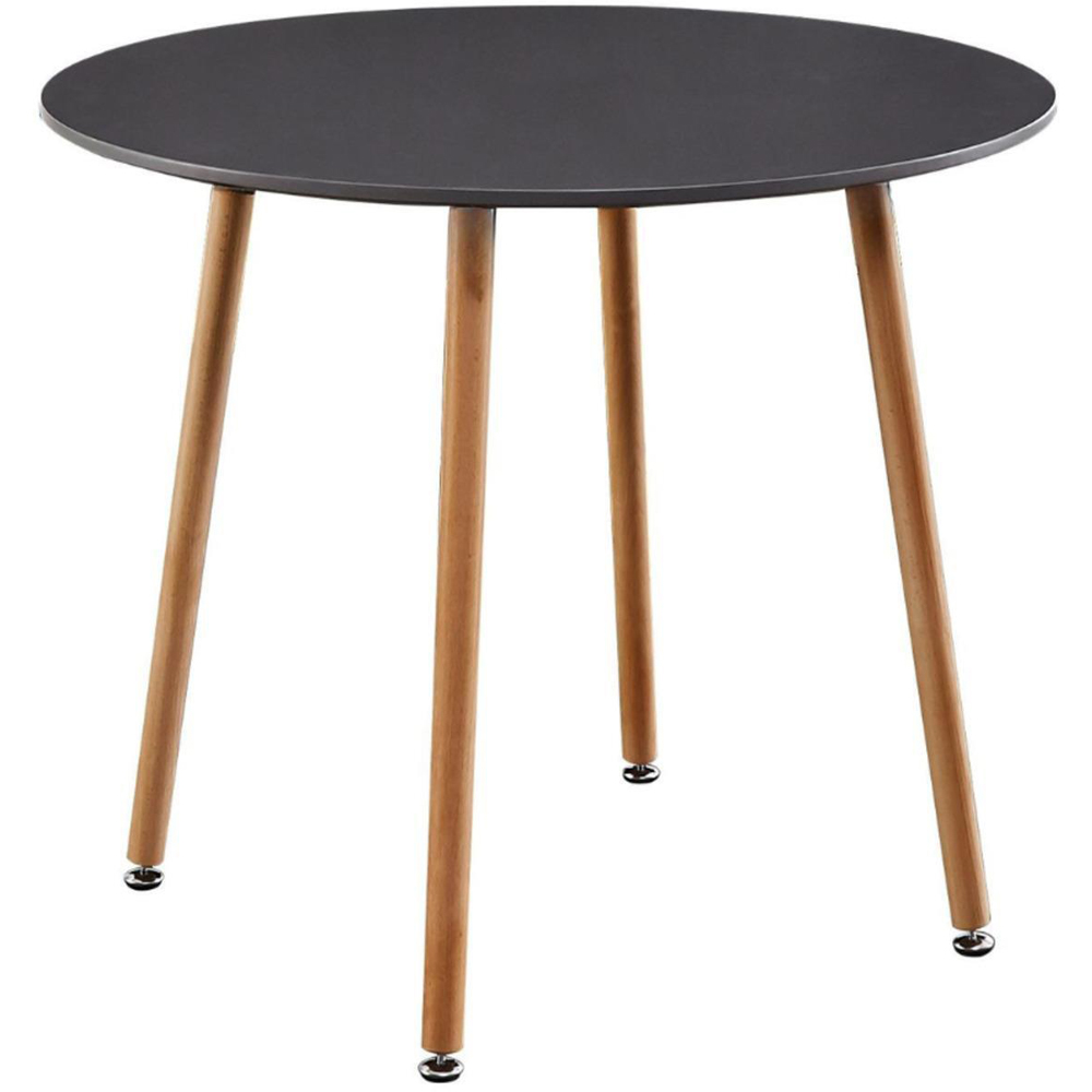 Kosy Koala 4 Seater Velvet Round Dining Set Grey Image 5