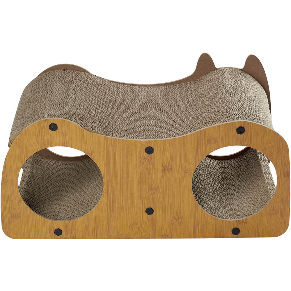 H&O Direct 2 in 1 Wooden Cat Scratching House 55 x 27.5 x 28cm Image 4