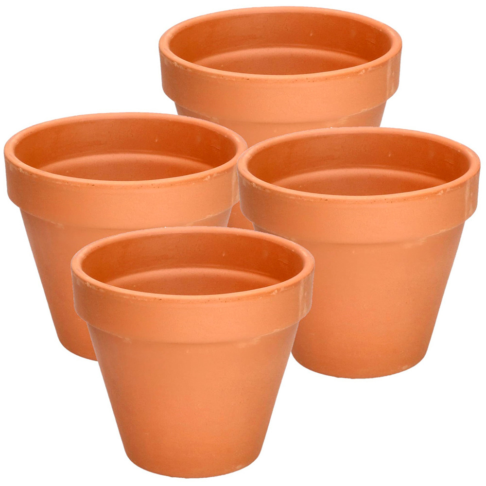 APTA Verona Terracotta Plant Pot 11cm 4 Pack Image 1