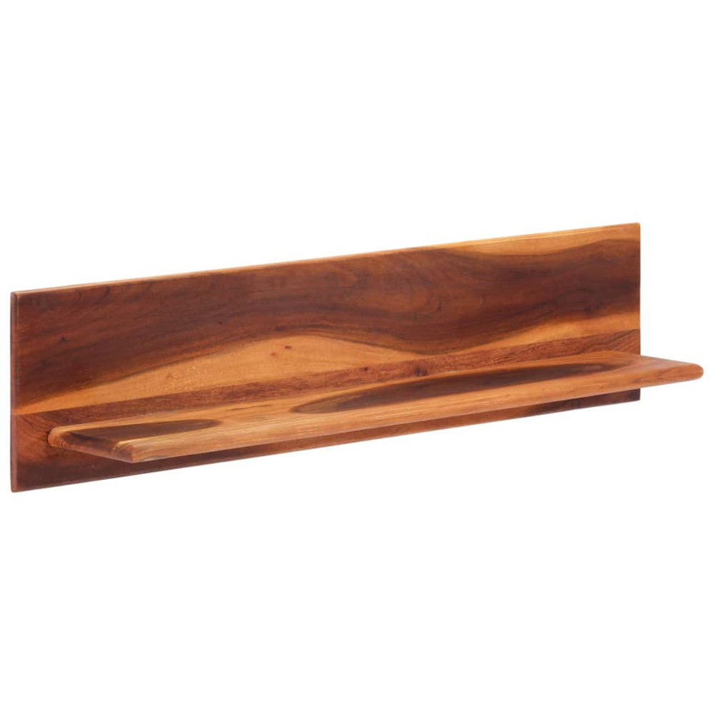 vidaXL 112cm Set of 2 Honey Brown Floating Wall Shelf Image 1