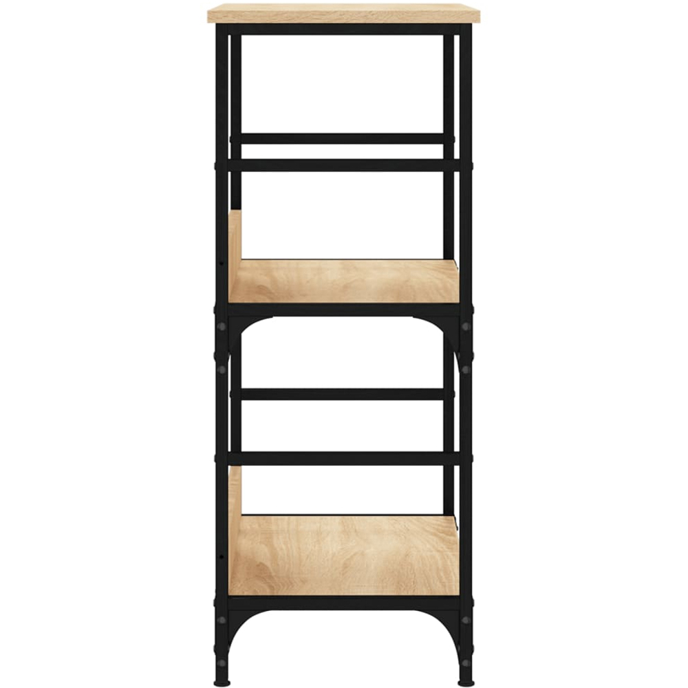 vidaXL 2 Shelf Sonoma Oak Wood and Steel Bookcase Image 5
