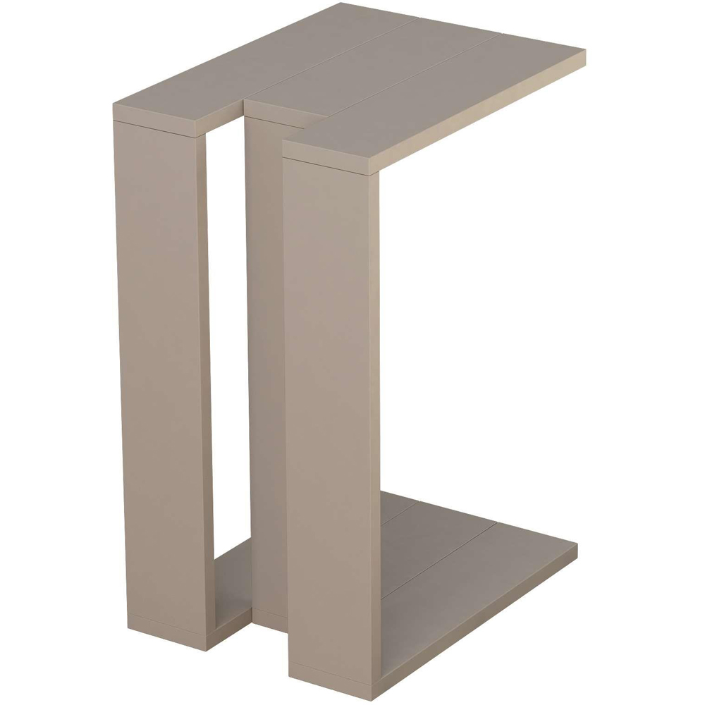 Decortie Muju Mocha Grey Modern C Shape Side Table Image 2
