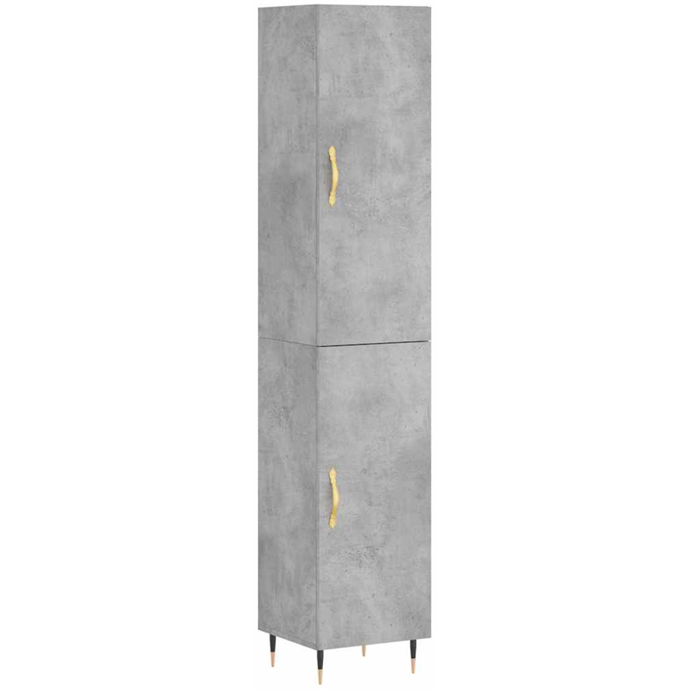 vidaXL 2 Door Concrete Grey Highboard Image 2