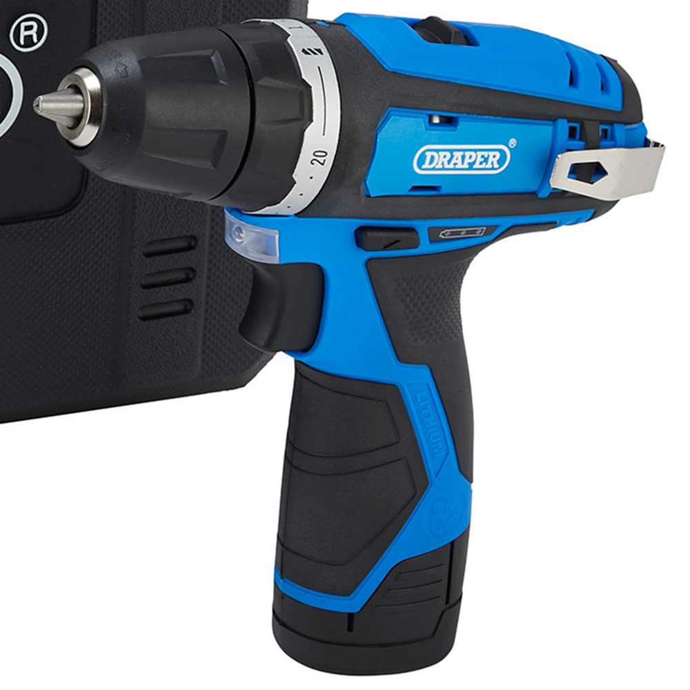 Draper 12V 1.5Ah Lithium-Ion Cordless Drill Driver with Battery Charger Image 2