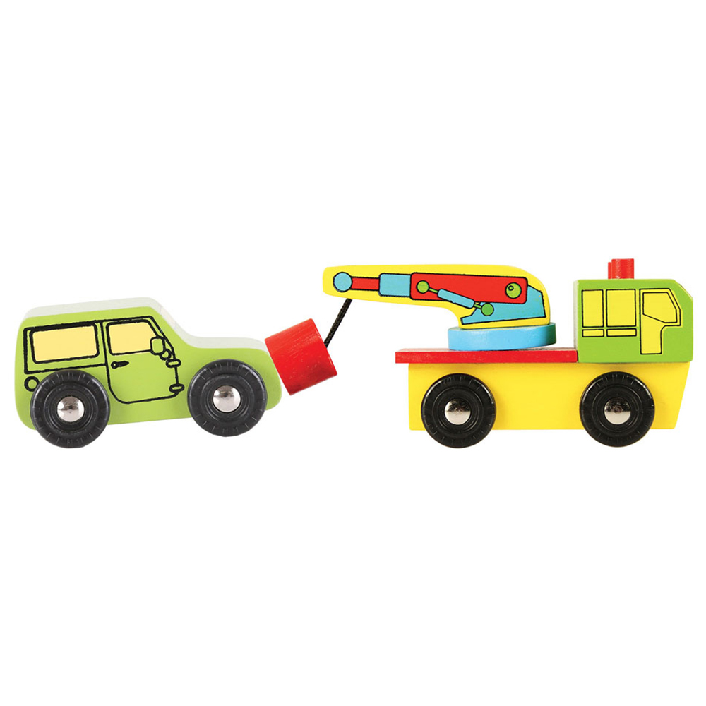 Bigjigs Toys 9-Piece Wooden Vehicle Pack Image 2