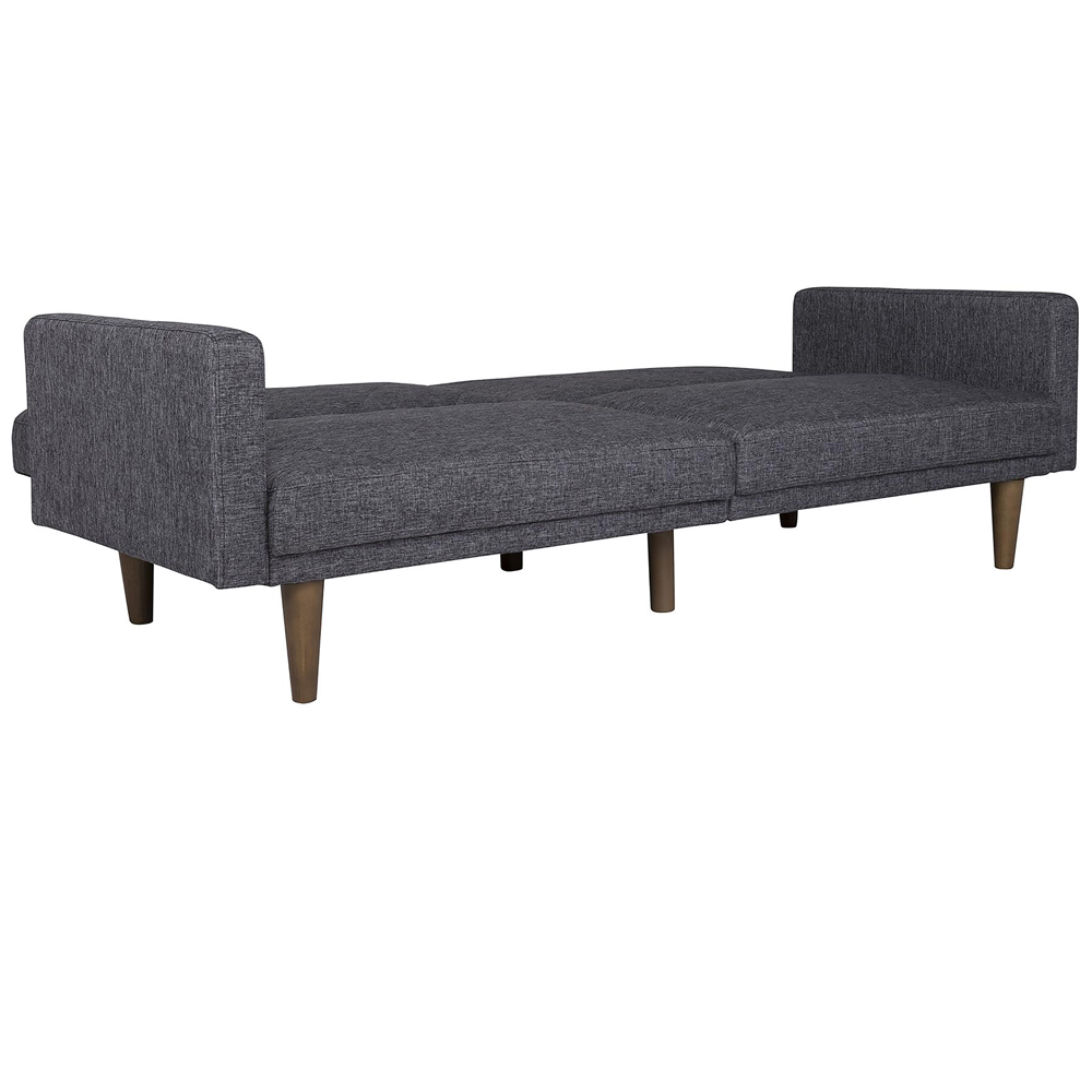 Dorel Paxson 3 Seater Linen Grey Sofa Bed with Wooden Feet Image 4