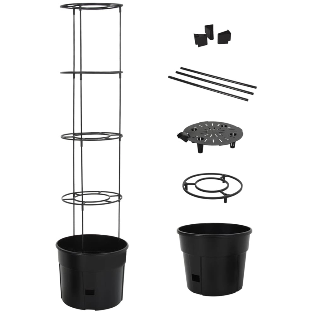 vidaXL Anthracite Polypropylene Tomato Grower Garden Planter 150 x 39cm Image 3