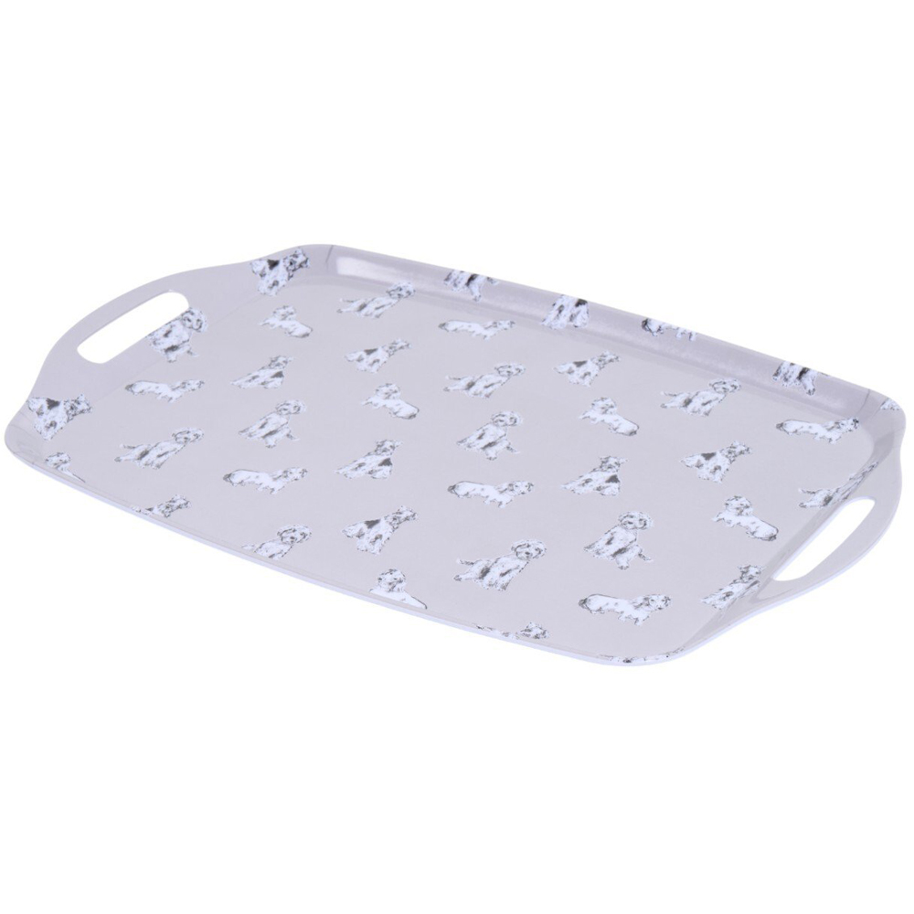 Waggy Tails Large Tray Grey Image 2