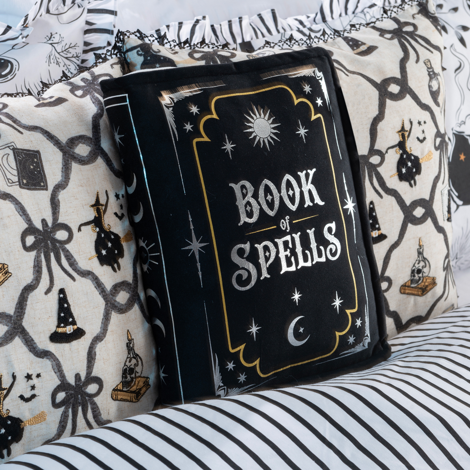 Spell Book Cushion Black Image 4