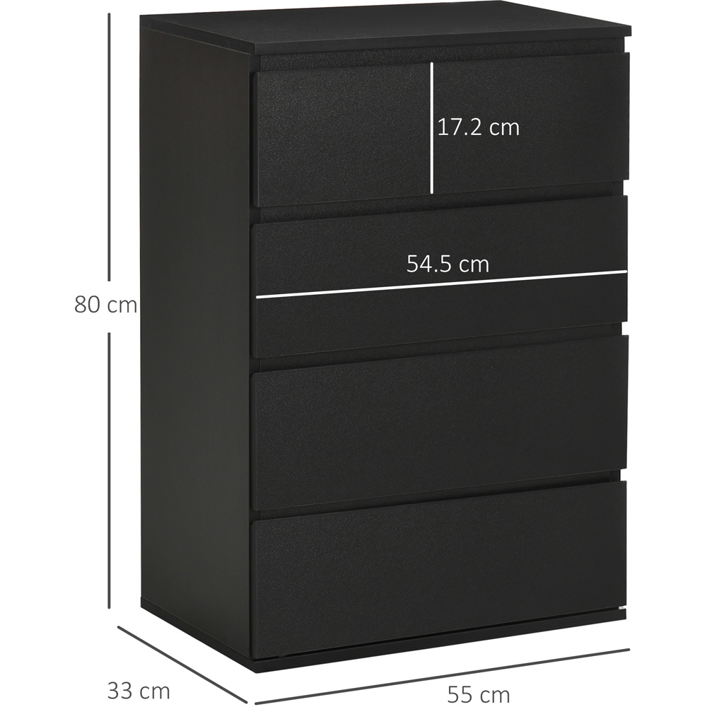 Portland 4 Drawer Black Chest of Drawers Image 8