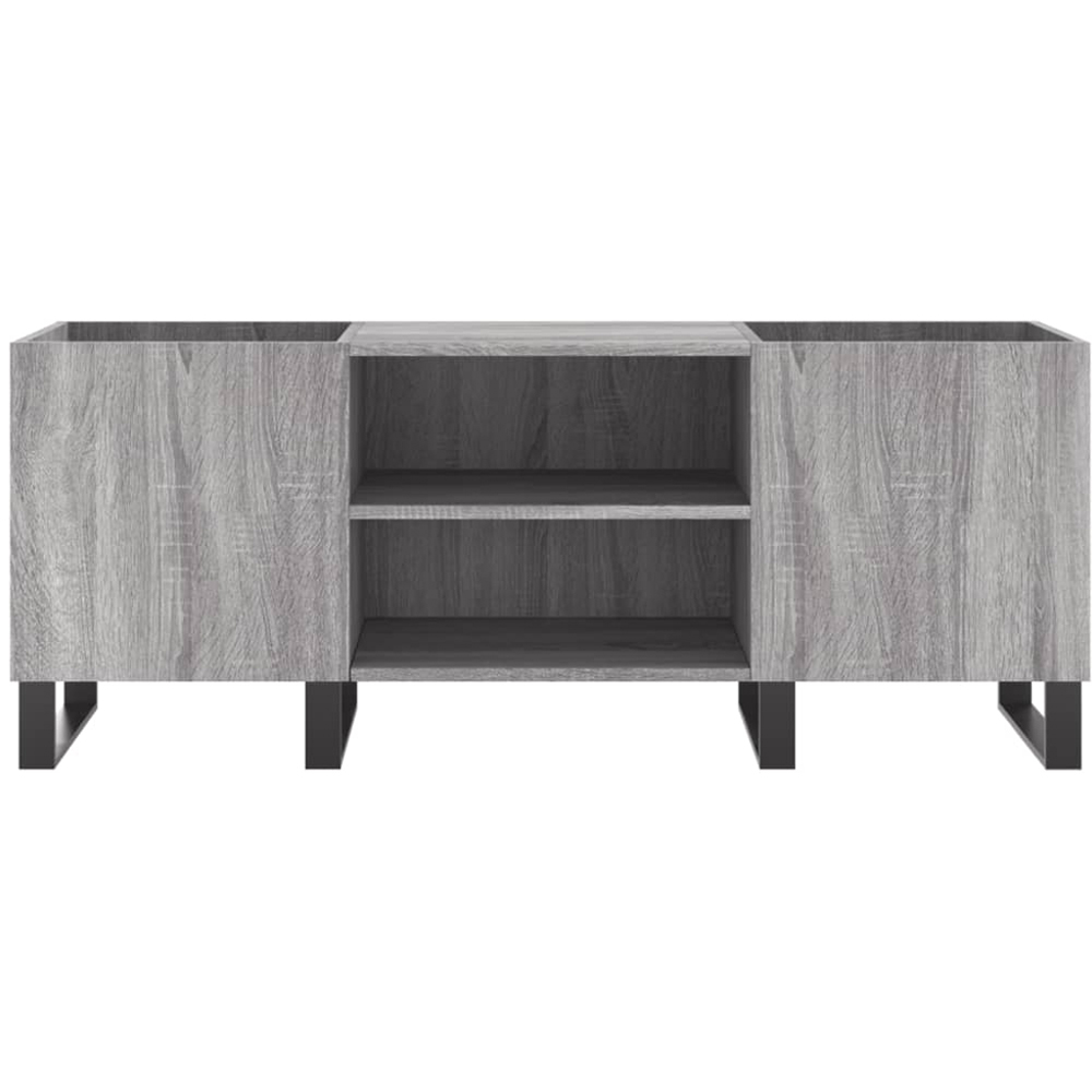 vidaXL 2 Shelf Grey Sonoma Wide Record Cabinet Image 4