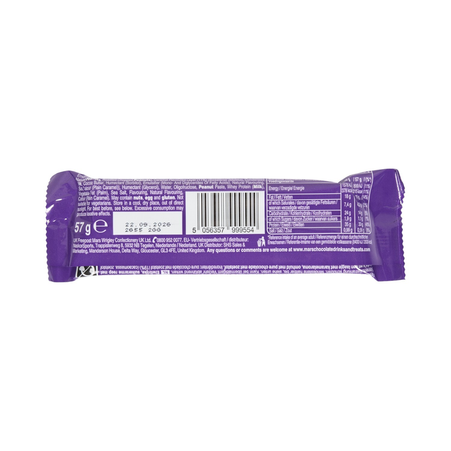 Snickers Low Sugar Protein Bar Dark Chocolate Image 2
