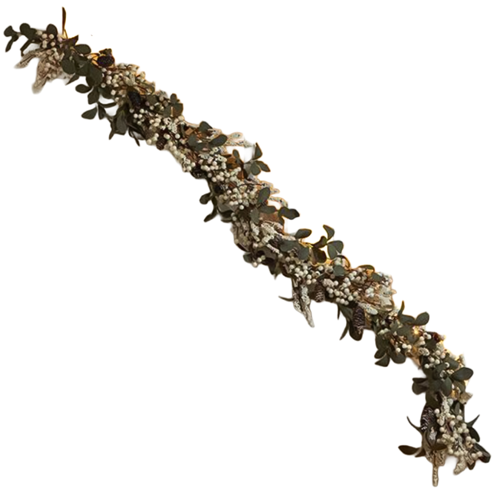 Samuel Alexander White Winter Berry Garland with Foliage 180cm Image 1