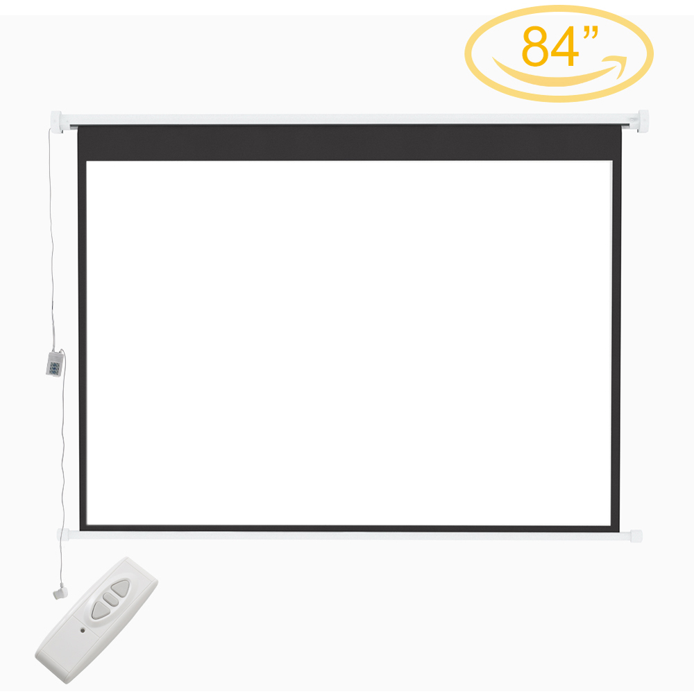 Living and Home Wall Mount Electric Projector Screen 84 inch Image 5