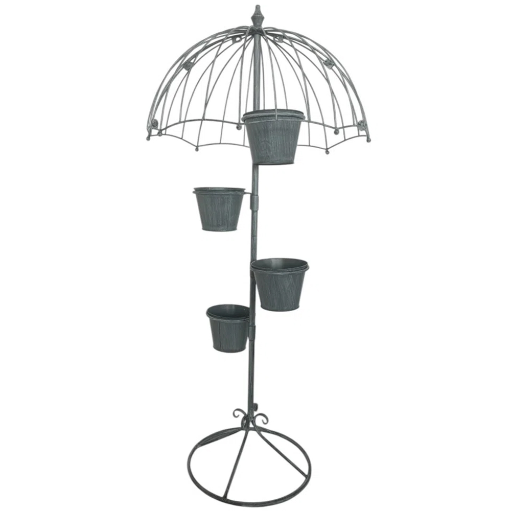 Acacia Home Grey Metal Garden Planter 130cm Image 1