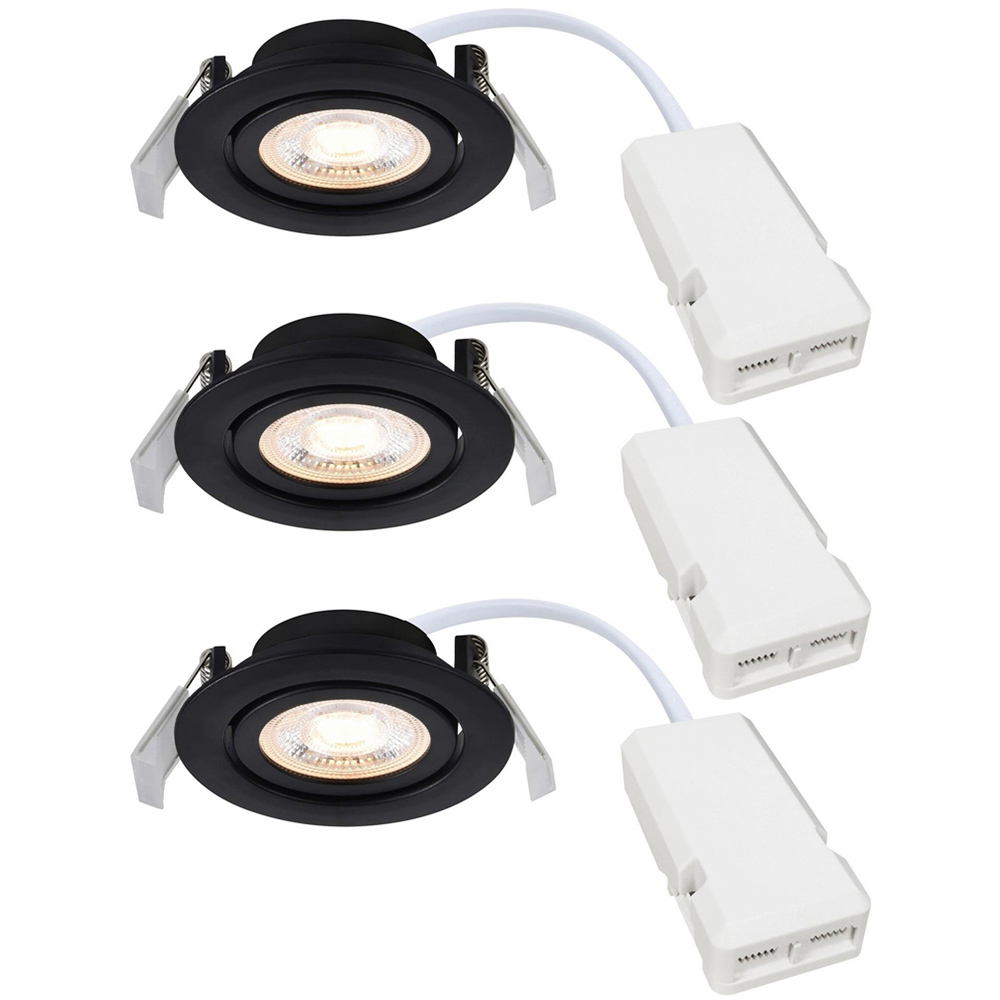 Nordlux Monolo 3 Kit 450 Lumens Black LED Downlight Image 1