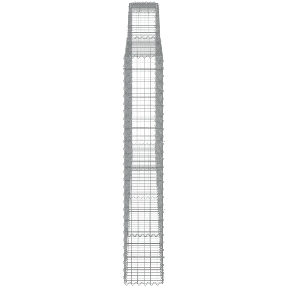 vidaXL Silver Galvanised Iron Gabion Basket 400 x 30 x 180/200cm 4 Pack Image 3