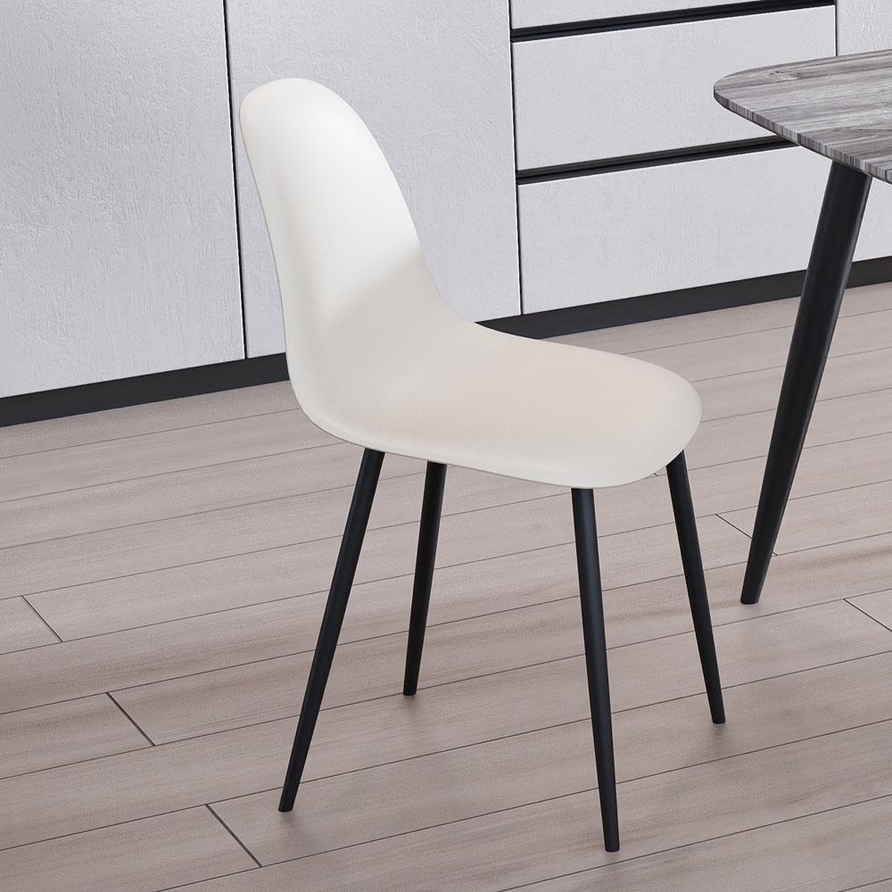 Core Products Aspen Set of 2 Calico and Black Curved Dining Chair Image 5