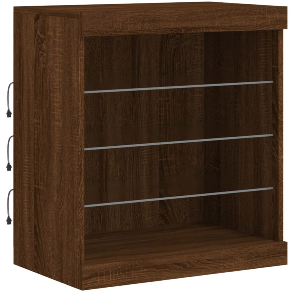 vidaXL 4 Shelf Brown Oak Sideboard with RGB LED Lights Image 5