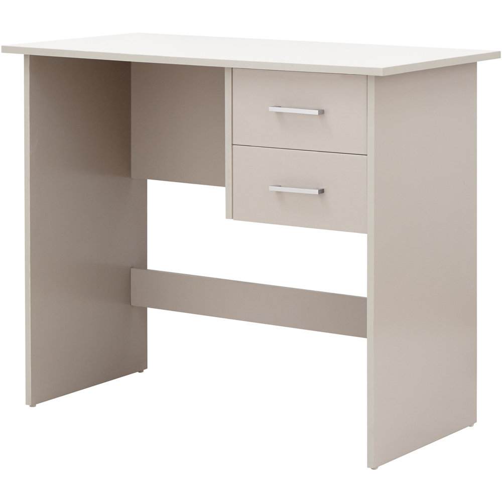 GFW Panama 2 Drawer Desk Grey Image 3