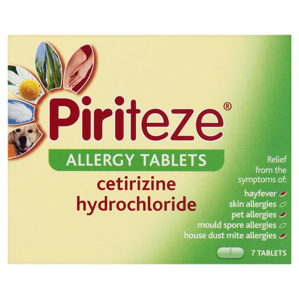 Piriteze Allergy Tablets 10mg 7 pack Image