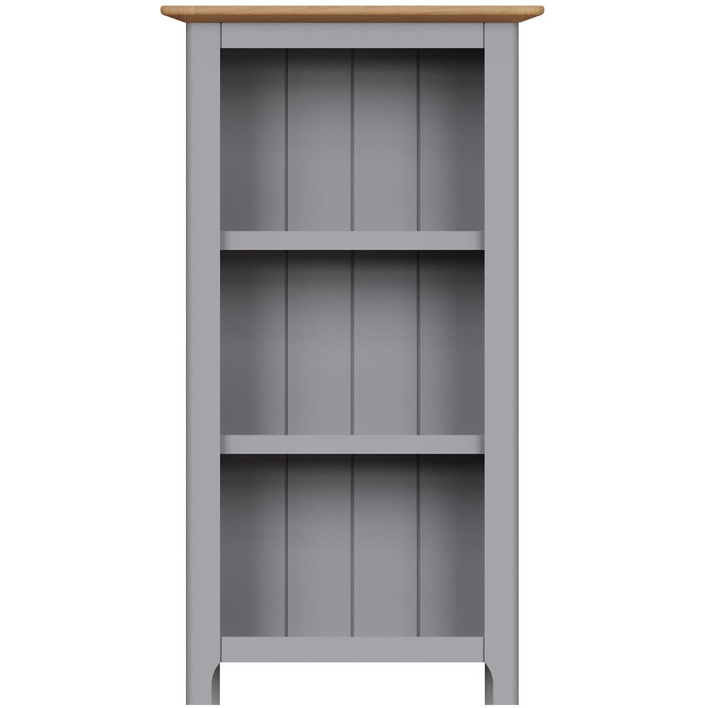 FWStyle Taberno 3 Shelf Dove Grey and Oak Bookcase Image 3