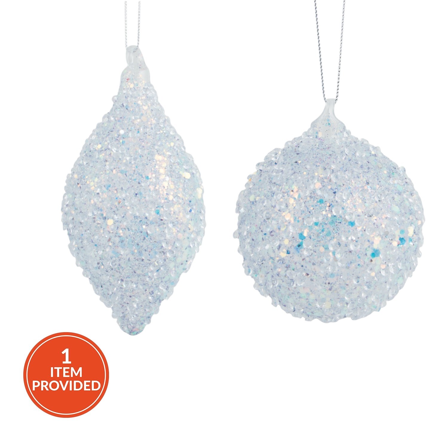 Icy Lilac Beaded Bauble or Droplet Image 1