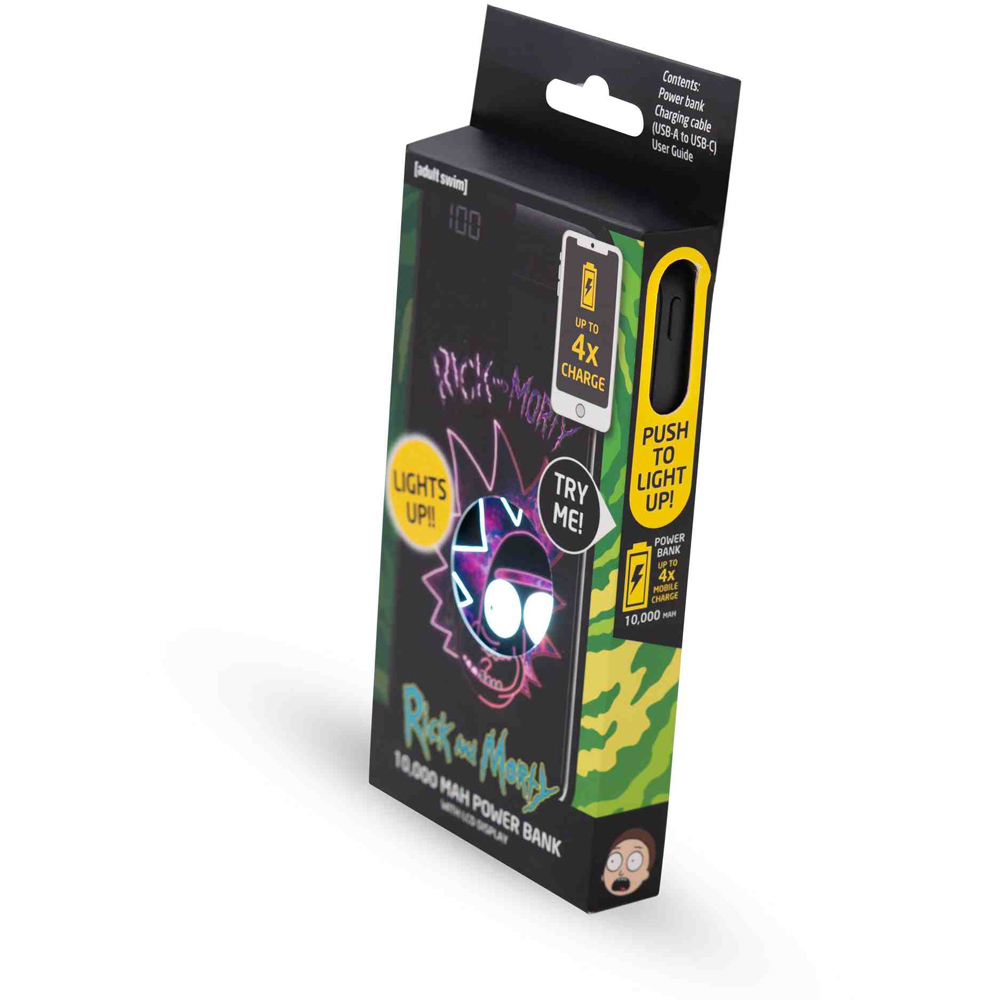 Lazerbuilt Rick and Morty Light-Up Power Bank 10000mAh Image 4
