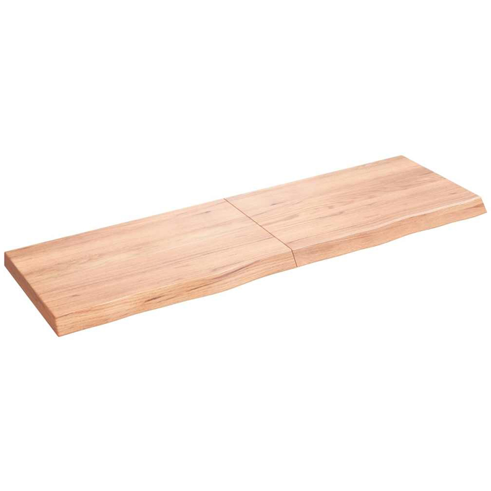 vidaXL 50 x 160cm Light Brown Oak Wood Wall Shelf Image 1