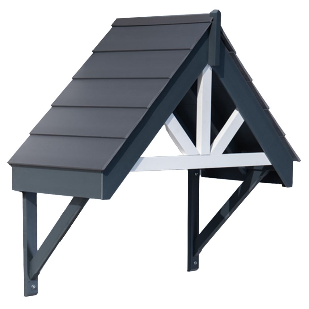 Greenhurst Deluxe Grey Door Canopy Image 2