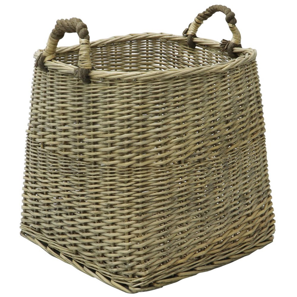JVL Willow Antique Wash Log Basket Image 1