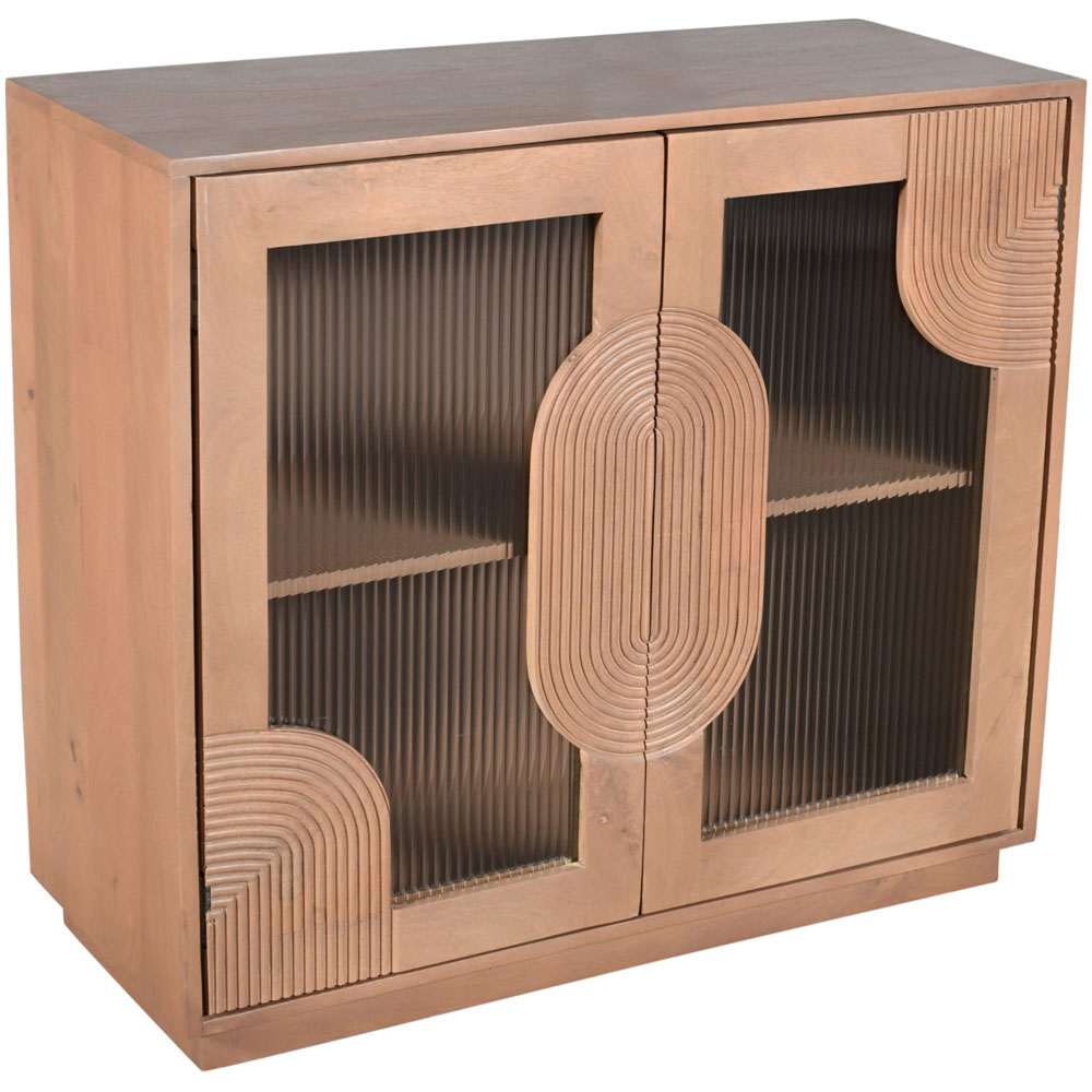 IH Design Jodhpur 2 Door Solid Wooden Small Sideboard Image 3