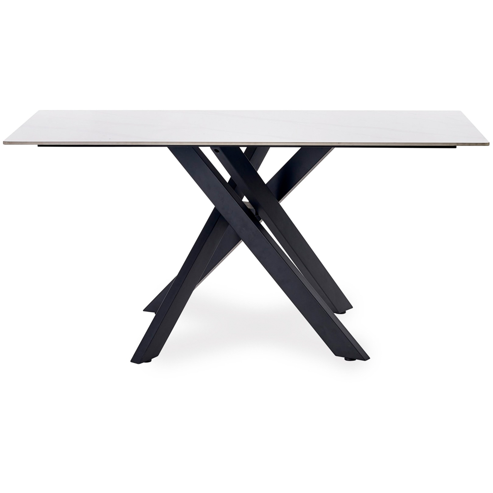 Julian Bowen Bradley 6 Seater Dining Table White Marble Effect Image 3
