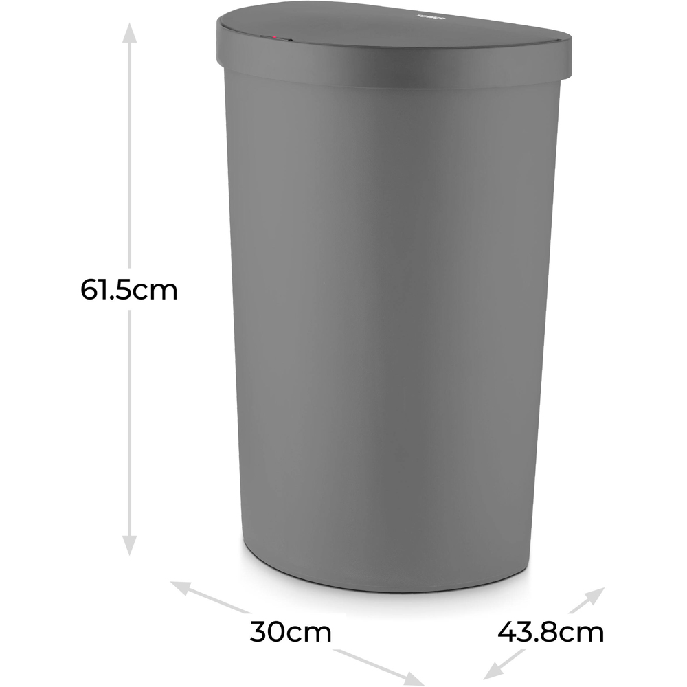 Tower Grey Curved Sensor Bin 50L Image 8