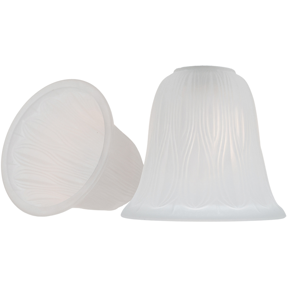 Happy Homewares Frosted Etched Glass Shade 2 Pack Image 3