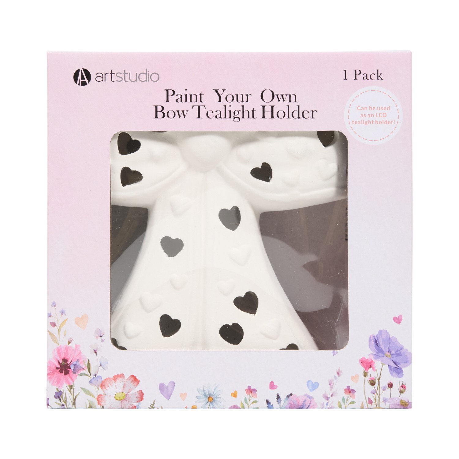 Paint Your Own Bow Tealight Holder Kit Image 2