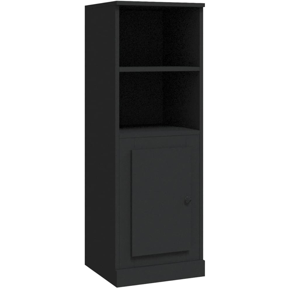 vidaXL 2 Door 2 Open Shelf Black Highboard Image 2