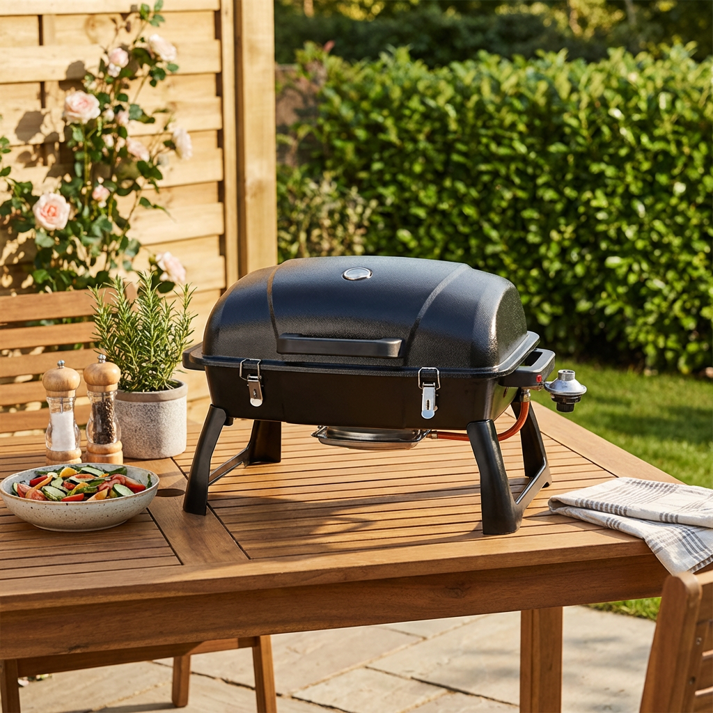 Tabletop Gas BBQ Grill - Black Image 6