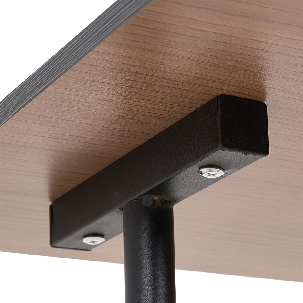 Living and Home Black Height Adjustable Mobile Desk with Lockable Wheels Image 3