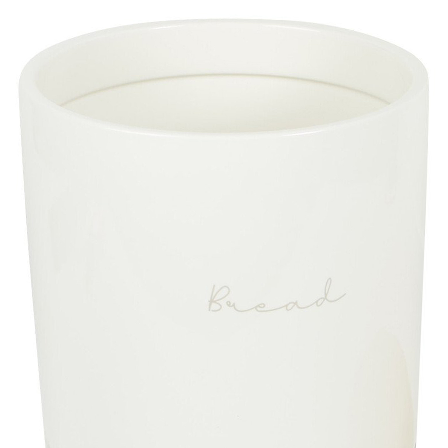 Highland Flock Bread Canister with Bamboo Lid - White Image 5