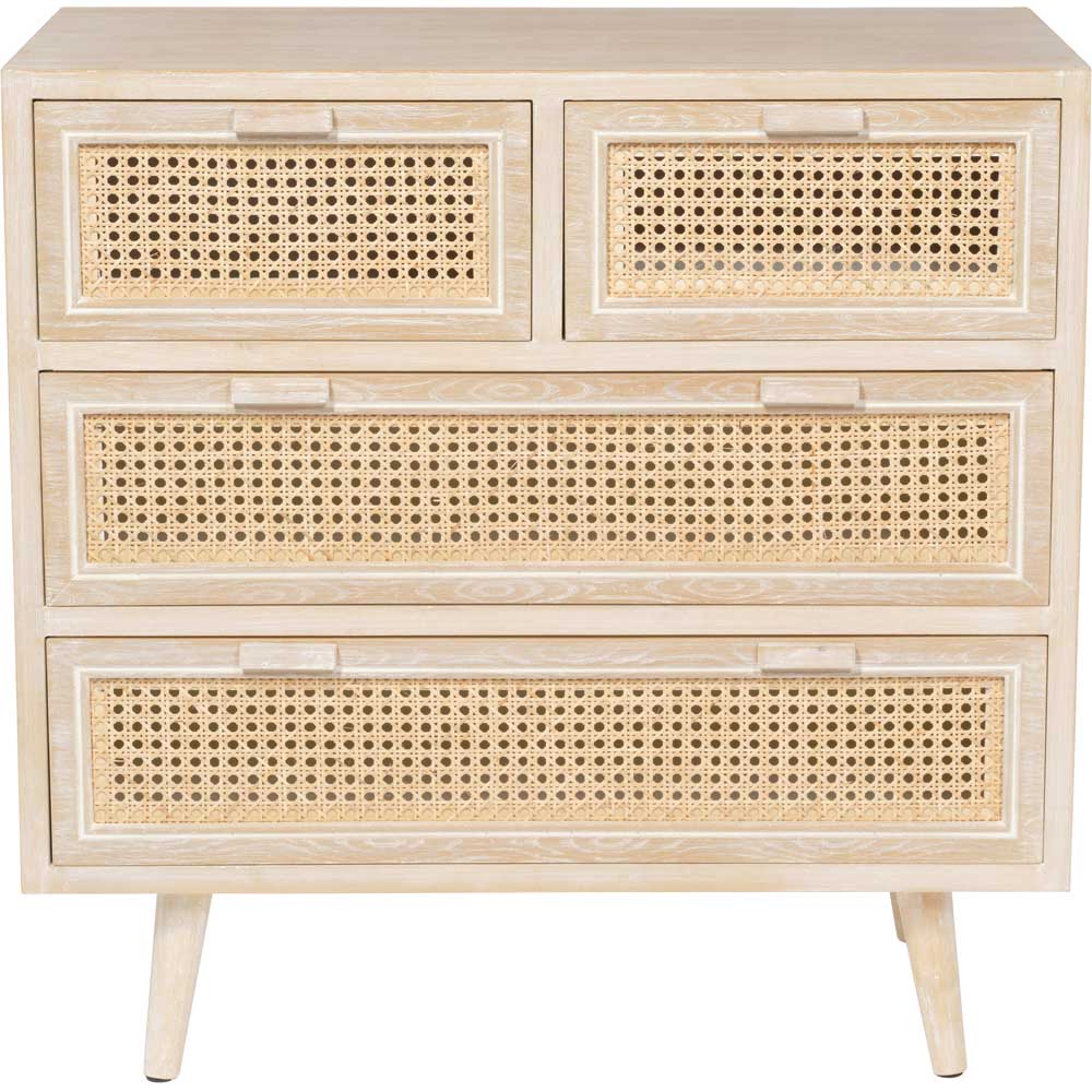 Toulouse 4 Drawer Light Oak Chest of Drawers Image 6