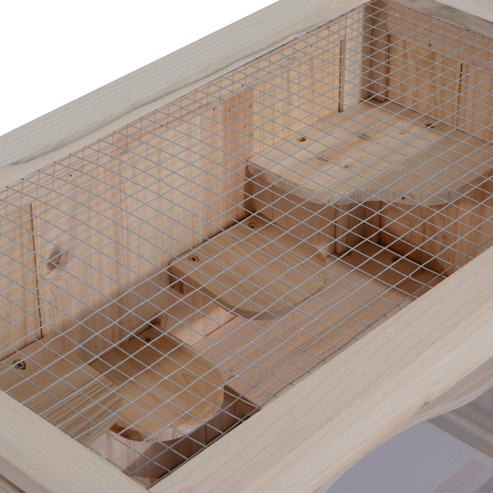 PawHut Wooden Hamster Cage Image 2
